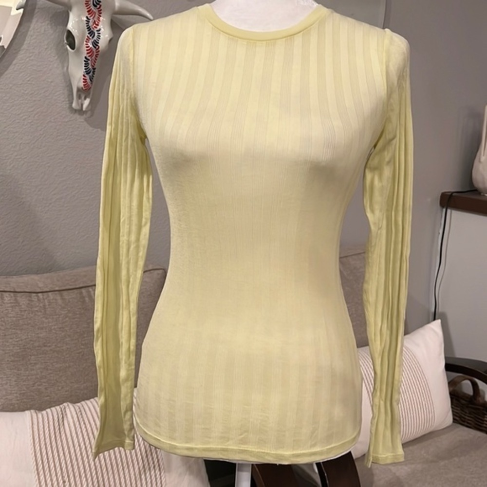 Vince yellow long sleeve top